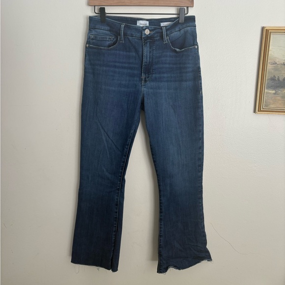 Frame Denim Denim - FRAME Le Crop Mini Boot High Rise Stretchy Women's Blue Jeans size 30 EUC AC
